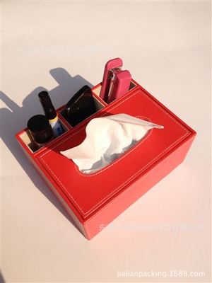 匠心獨(dú)具，點(diǎn)亮家居藝術(shù) 探索東莞嘉聯(lián)包裝的紅色多功能皮質(zhì)紙巾盒
